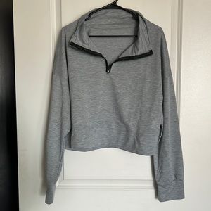 Cropped Quarter Zip Sweatshirt